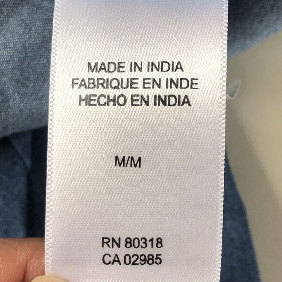 Lucky Brand Women’s Denim Button-Down Shirt Pockets Size Medium - Picture 11 of 15